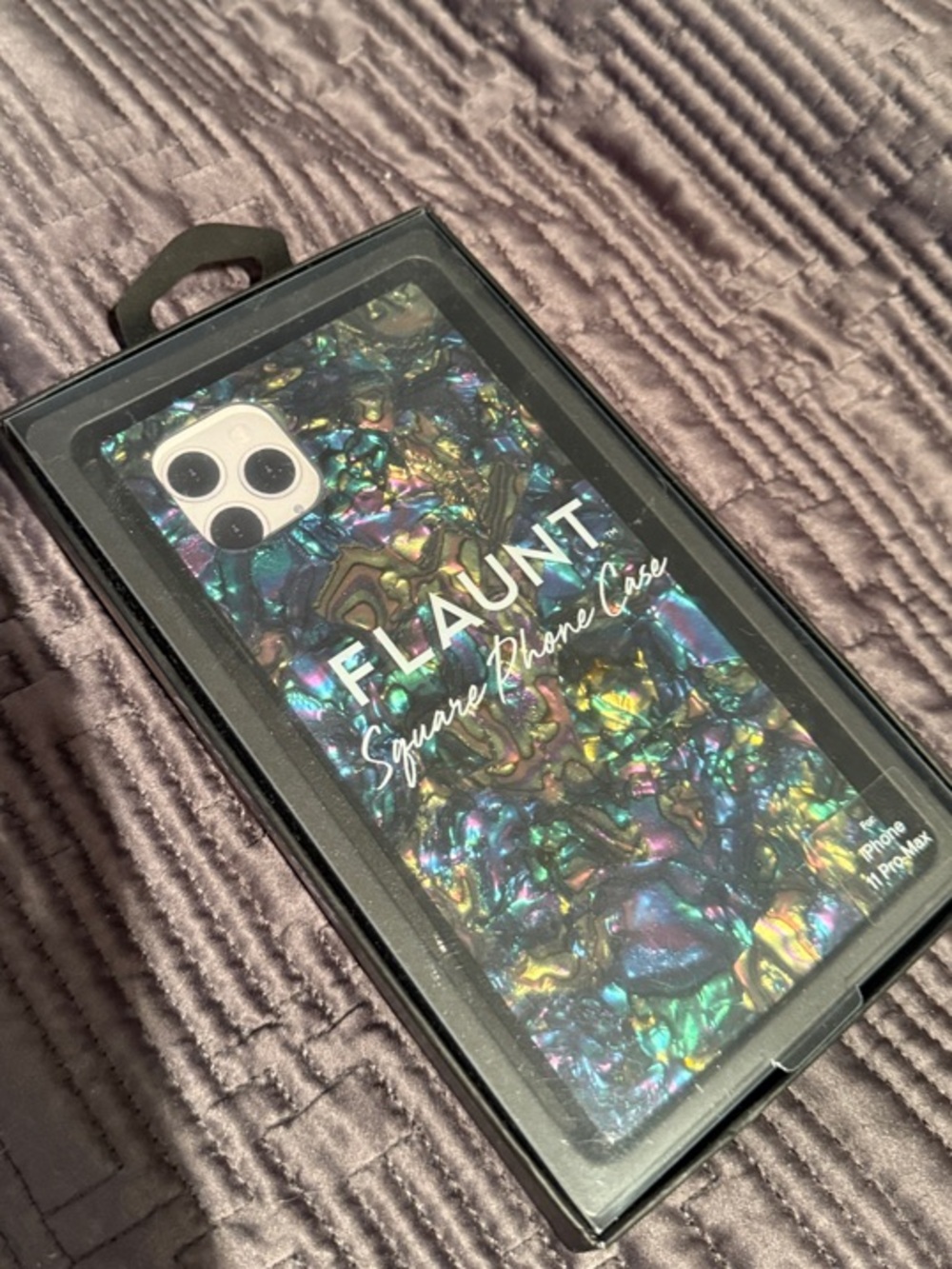 FLAUNT Abalone Iridescent Phone Case - Black Multicolor